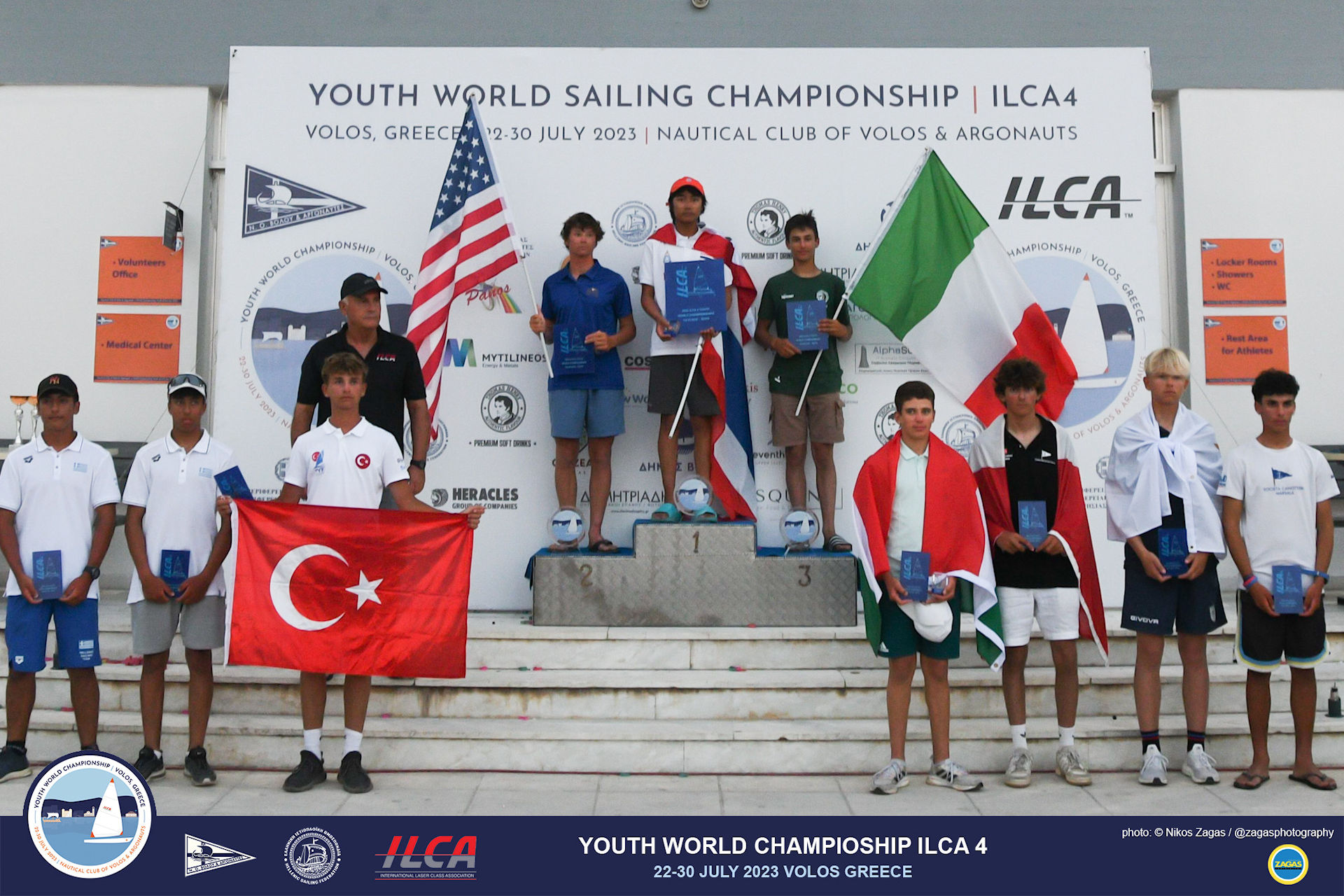 Thailand's Weka Bhanubandh won the title of 2023 ILCA 4 Youth World Champion (c) Nikos Zagas / ZAGAS Photography