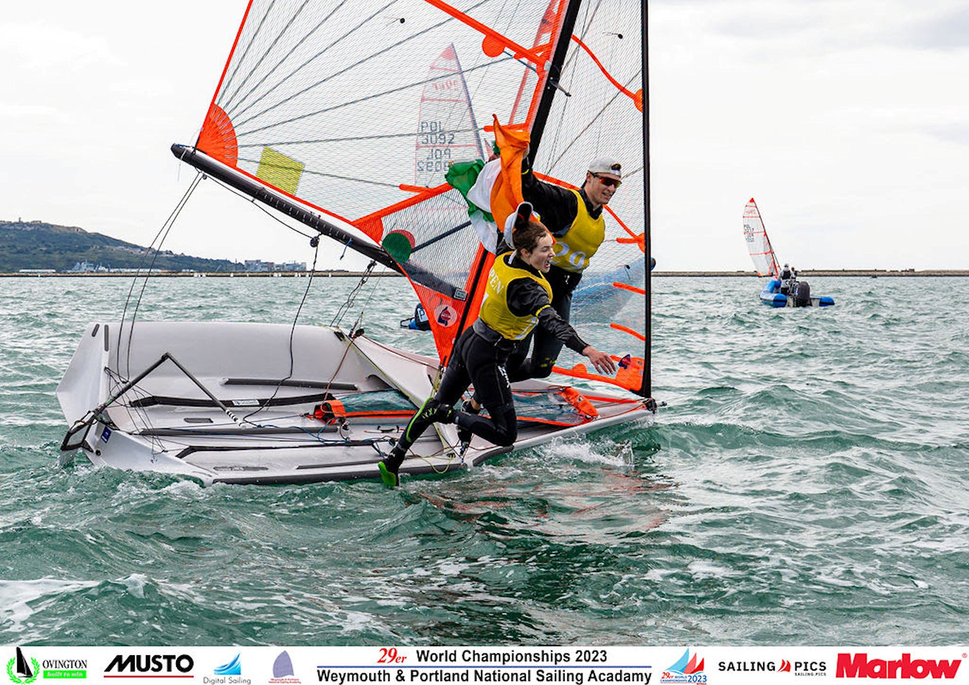 Ireland's Clementine and Nathan Van Steenberge win the 29er Worlds 2023 (c) Phil Jackson / Digital Sailing